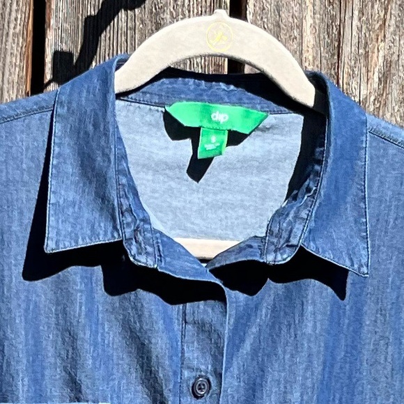 Dip blue button down top size small - Picture 5 of 17